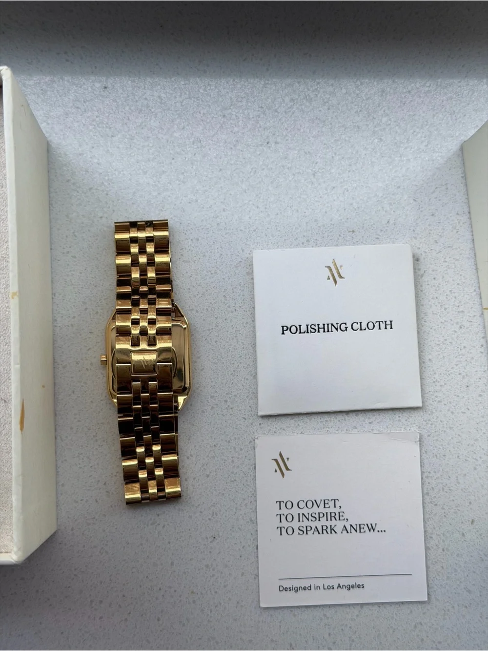 VANNA Geminus Malachite and Pearl Ladies Gold Watch